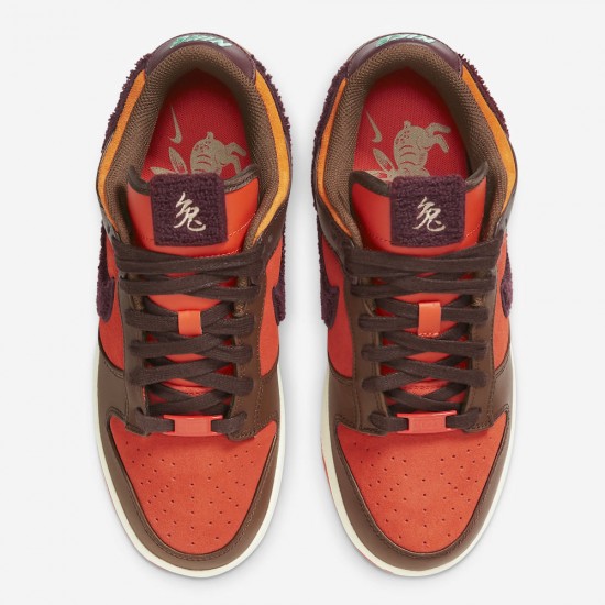 NIKE DUNK LOW 'YEAR OF THE RABBIT - BROWN ORANGE' 2023 FD4203-661 NIKE DUNK LOW 'YEAR OF THE RABBIT - BROWN ORANGE' 2023 FD4203-661