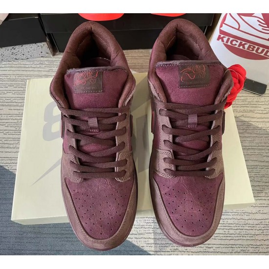 NIKE DUNK LOW PREMIUM SB 'CITY OF LOVE COLLECTION - BURGUNDY CRUSH' 2024 FN0619-600