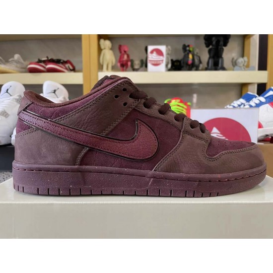NIKE DUNK LOW PREMIUM SB 'CITY OF LOVE COLLECTION - BURGUNDY CRUSH' 2024 FN0619-600 NIKE DUNK LOW PREMIUM SB 'CITY OF LOVE COLLECTION - BURGUNDY CRUSH' 2024 FN0619-600