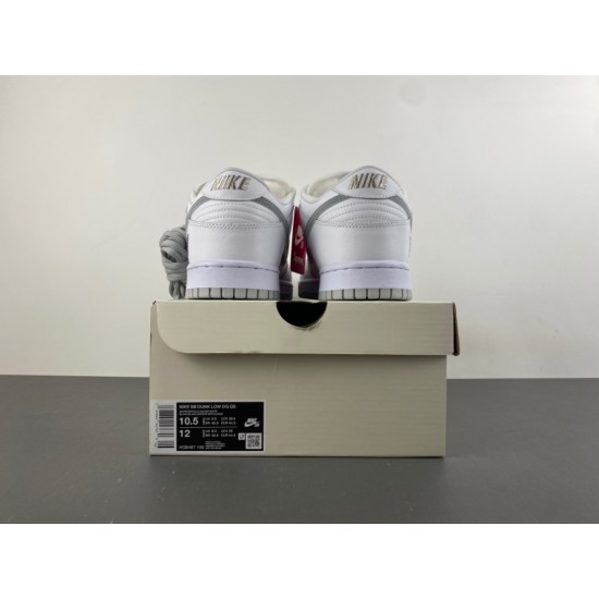 Supreme x Dunk Low SB 'White Metallic Silver' 2025 HQ8487-100