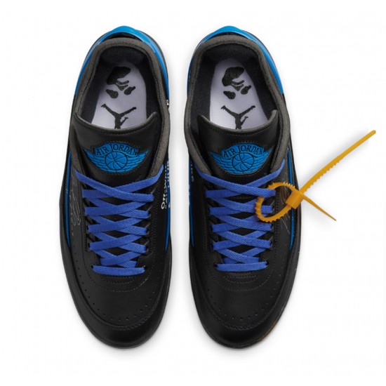 OFF-WHITE X AIR JORDAN 2 RETRO LOW SP 'BLACK VARSITY ROYAL' DJ4375-004