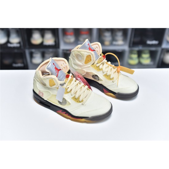 OFF-WHITE x Air Jordan 5 Sail DH8565-100 Release Date