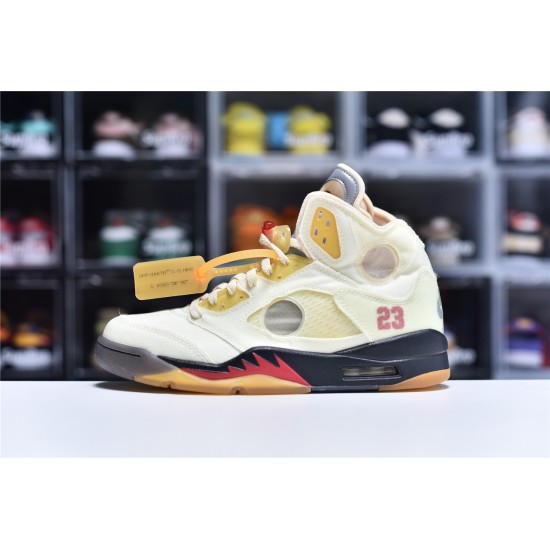 OFF-WHITE X AIR JORDAN 5 'SAIL' DH8565-100