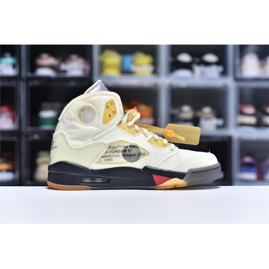 OFF-WHITE X AIR JORDAN 5 'SAIL' DH8565-100