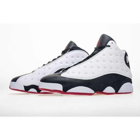 AIR JORDAN 13 'HE GOT GAME' 2018 BLACK & WHITE OUTFIT 414571-104 AIR JORDAN 13 'HE GOT GAME' 2018 BLACK & WHITE OUTFIT 414571-104