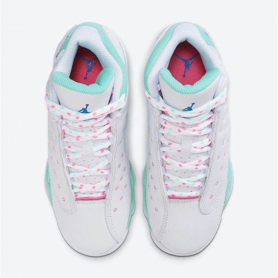 AIR JORDAN 13 RETRO GS 'AURORA GREEN' 439358-100 AIR JORDAN 13 RETRO GS 'AURORA GREEN' 439358-100