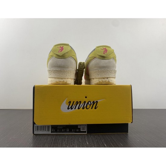 UNION LA X NIKE CORTEZ SP 'GREY FOG LEMON FROST' 2022 DR1413-100 UNION LA X NIKE CORTEZ SP 'GREY FOG LEMON FROST' 2022 DR1413-100
