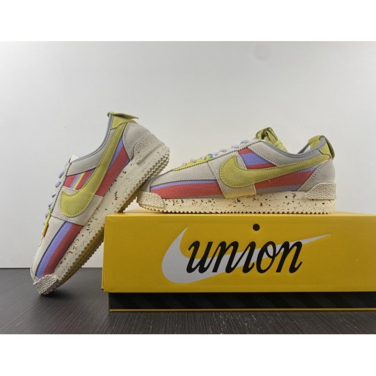 UNION LA X NIKE CORTEZ SP 'GREY FOG LEMON FROST' 2022 DR1413-100 UNION LA X NIKE CORTEZ SP 'GREY FOG LEMON FROST' 2022 DR1413-100