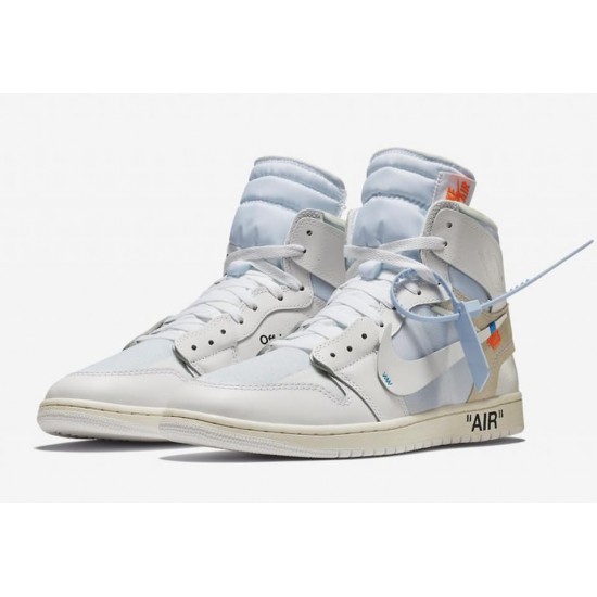 OFF-WHITE X AIR JORDAN 1 "WHITE" AQ0818-100 