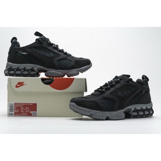 Stussy x Nike Air Zoom Spiridon Cage 2 Black Cool Grey CQ5486-001