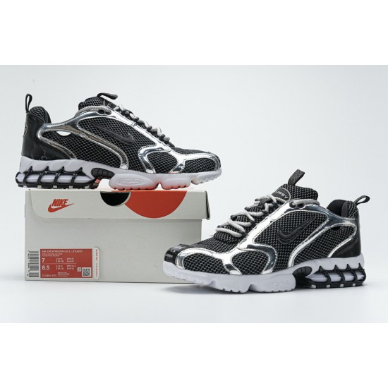 Stussy x Nike Air Zoom Spiridon Cage 2 Black Silver CU1854-001 Stussy x Nike Air Zoom Spiridon Cage 2 Black Silver CU1854-001
