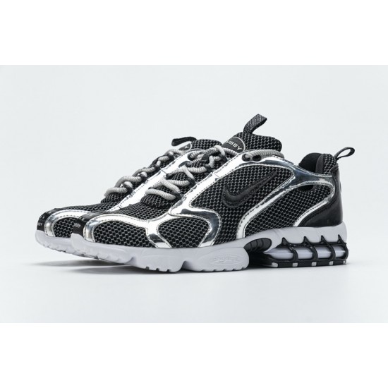 Stussy x Nike Air Zoom Spiridon Cage 2 Black Silver CU1854-001 Stussy x Nike Air Zoom Spiridon Cage 2 Black Silver CU1854-001
