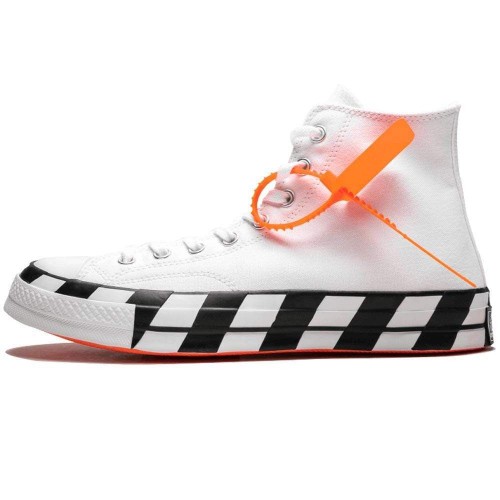 Off-White X Converse with Chuck 70 Stripe White 163862C