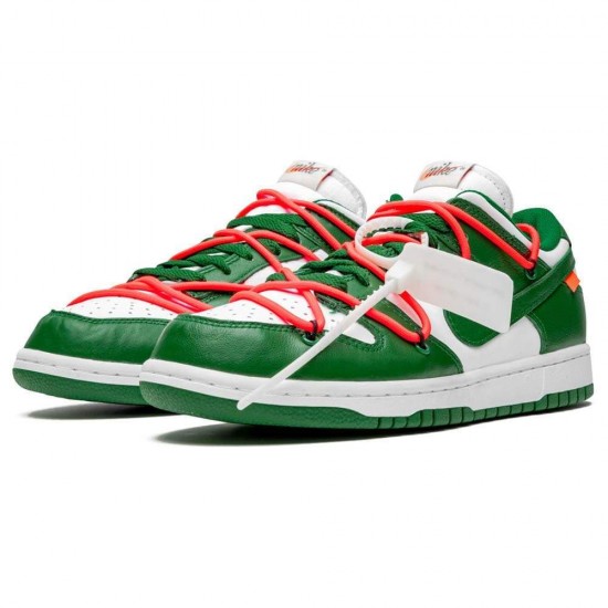 OFF-WHITE X Nike Dunk Low 'Pine Green' CT0856-100