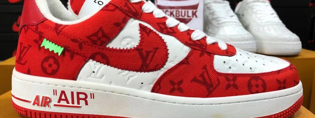 Louis Vuitton x Air Force 1 Trainer Sneaker red Kickbulk Sneaker Camera photos