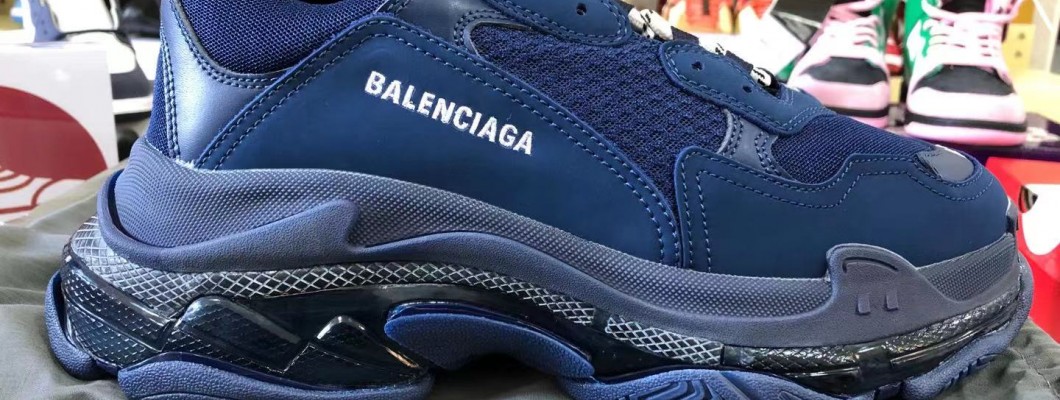 Balenciaga Triple S Dark Blue Kickbulk Sneaker Camera photos