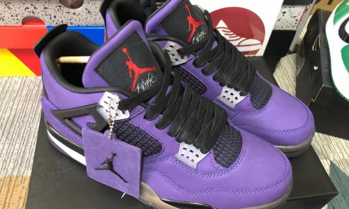 Travis Scott x Air Jordan 4 Retro Purple Nike AJ4-766302 Kickbulk Sneaker Quality Control QC pictures
