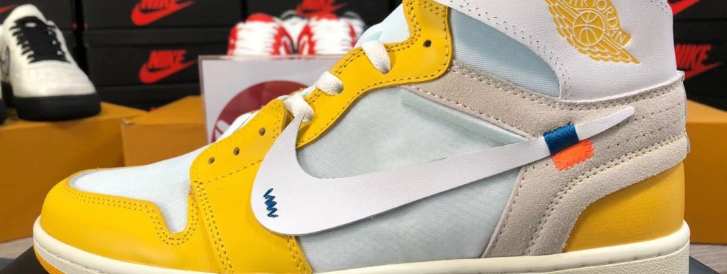 OFF-WHITE X AIR JORDAN 1 RETRO HIGH OG 'CANARY YELLOW' AQ0818-149 Kickbulk Sneaker Camera photos