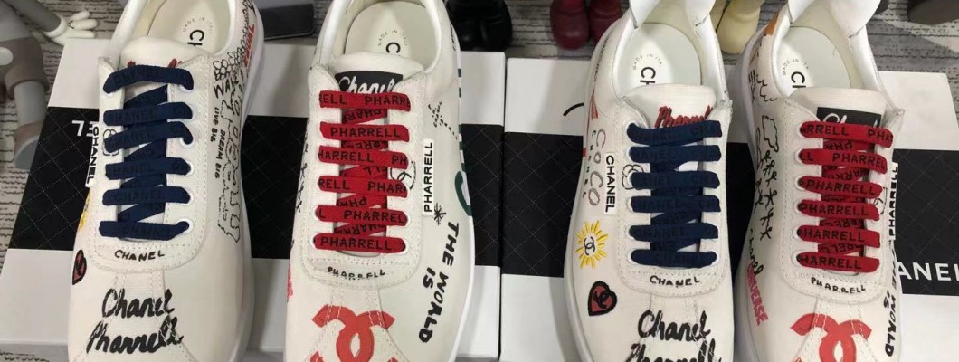 Custom Made CHANEL x PHARREL Williams Graffiti Kickbulk Sneakers shoes retail wholesale worldwide free shipping camera photos Custom Made CHANEL x PHARREL Williams Graffiti Kickbulk Sneakers shoes retail wholesale worldwide free shipping camera photos