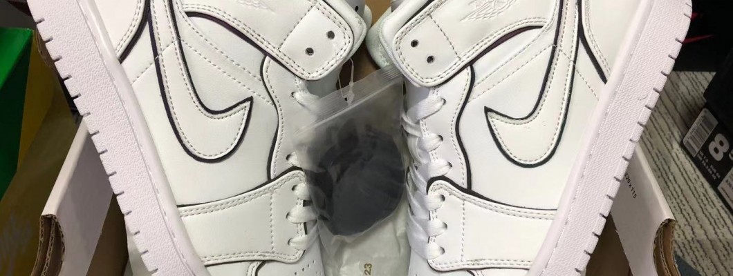 Air Jordan 1 Mid Iridescent Reflective White CK6587-100 Kickbulk Sneaker Camera photos