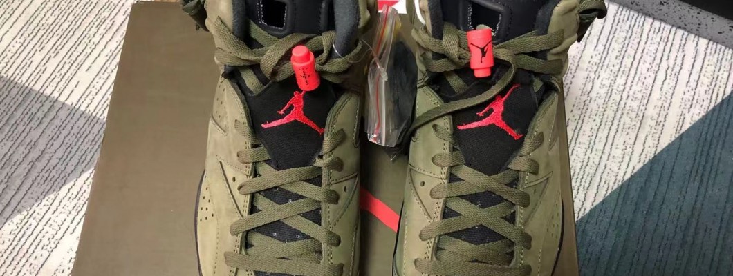 Travis Scott X Air Jordan 6 Retro 'Olive' CN1084-200 Kickbulk Sneaker Camera Photos