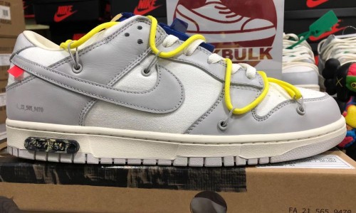 OFF-WHITE X NIKE DUNK LOW 'LOT 27 OF 50' DM1602-120 Kickbulk Sneaker Camera photos