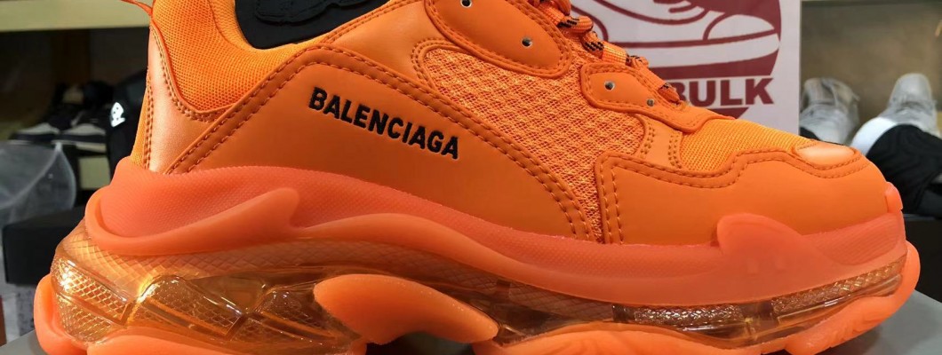 Balenciaga Triple S Orange Kickbulk Sneaker shoes retail wholesale free shipping Balenciaga Triple S Orange Kickbulk Sneaker shoes retail wholesale free shipping