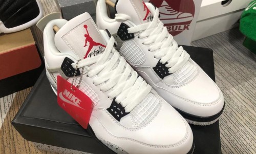 Air Jordan 4 Retro OG 'White Cement' 840606-192 Kickbulk Sneaker Camera photos