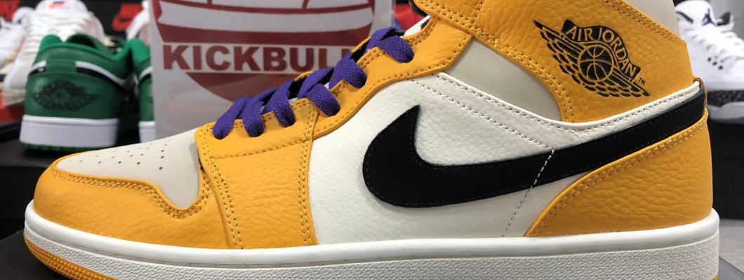 Air Jordan 1 Mid Lakers 852542-700 Kickbulk Sneaker Camera photos Air Jordan 1 Mid Lakers 852542-700 Kickbulk Sneaker Camera photos