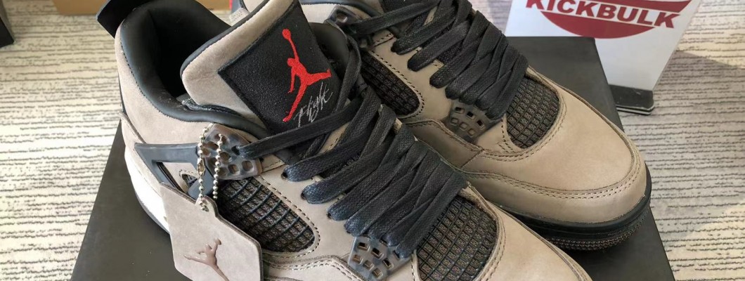 Travis Scott x Air Jordan 4 Retro Brown AJ4-882335 Kickbulk Sneaker shoes reviews Camera photos