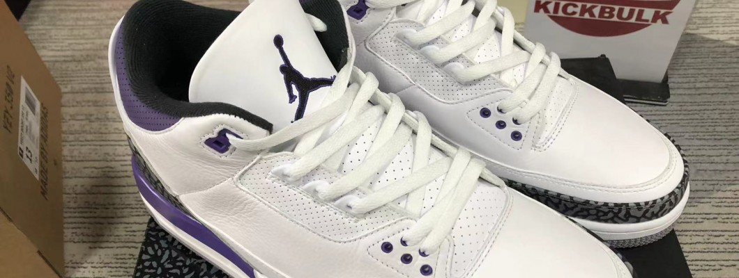 AIR JORDAN 3 RETRO 'DARK IRIS' 2022 CT8532-105 Kickbulk Sneaker wholesale retail Camera photos AIR JORDAN 3 RETRO 'DARK IRIS' 2022 CT8532-105 Kickbulk Sneaker wholesale retail Camera photos