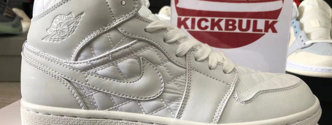 Air Jordan 1 Mid 'Quilted White' DB6078-100 Kickbulk Sneaker Camera Photos