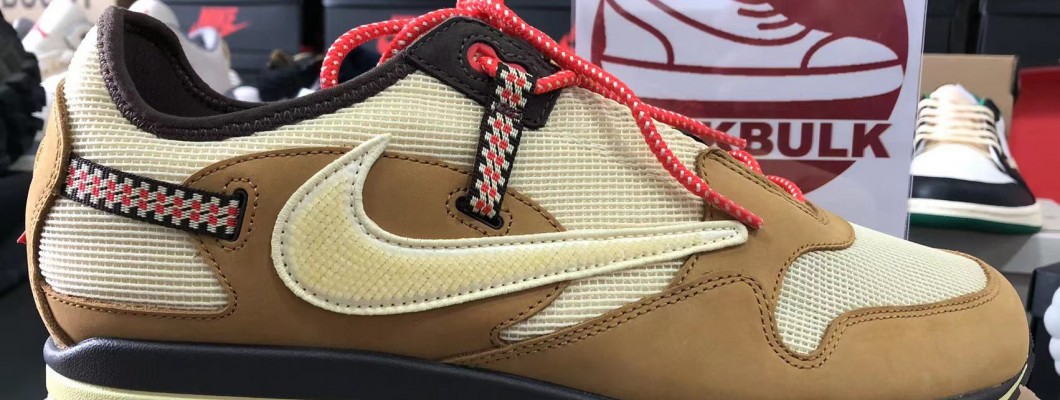 Travis Scott X Nike Air Max 1 Wheat 2022 DO9392-701 Kickbulk Sneaker retail wholesale Camera photos Travis Scott X Nike Air Max 1 Wheat 2022 DO9392-701 Kickbulk Sneaker retail wholesale Camera photos