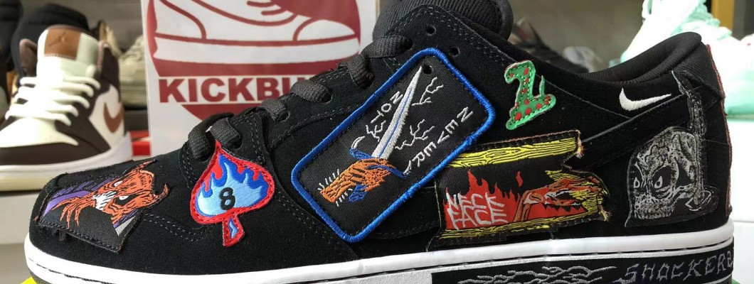 NECKFACE X NIKE DUNK LOW PRO SB 'BLACK' 2022 DQ4488-001 Kickbulk Sneaker shoes reviews Camera photos