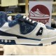 Louis vuitton LV shoes Blue White  custom made Kickbulk Sneaker retail Jeff free shipping