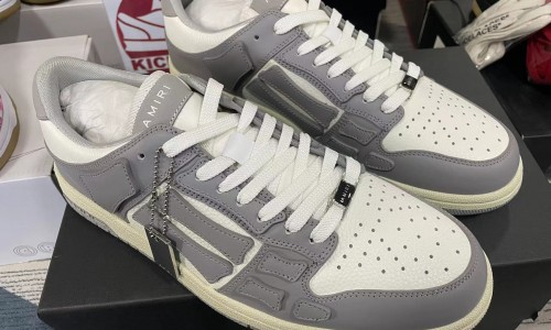 A.M.I.R.I Skel Top Low White Grey MFS003-043 Kickbulk Sneaker shoes Camera photos reviews