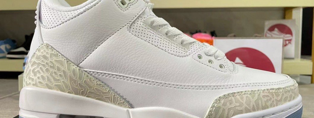 Air Jordan 3 Retro Pure White 136064-111 Kickbulk Sneakers retail wholesale free shipping