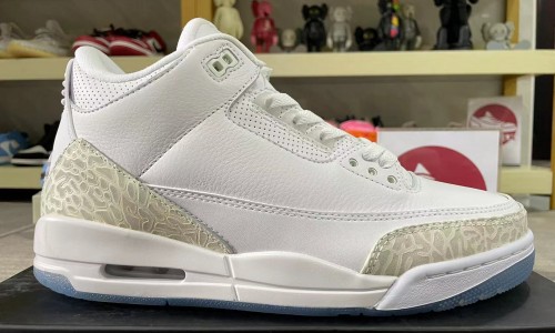 Air Jordan 3 Retro Pure White 136064-111 Kickbulk Sneakers retail wholesale free shipping