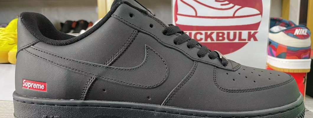 Supreme X Nike Air Force 1 Low 'Box Logo - Black' CU9225-001 Kickbulk Sneaker Camera photos reviews