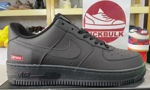 Supreme X Nike Air Force 1 Low 'Box Logo - Black' CU9225-001 Kickbulk Sneaker Camera photos reviews