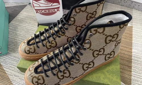 Gucci Coffee High Sneakers kickbulk shoes Brand luxury custom made reviews camera photos