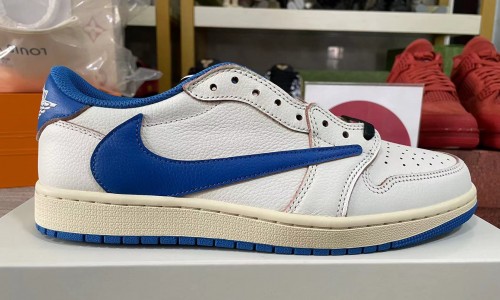 Kickbulk Sneakers Fragment Design x Travis Scott x Jordan 1 Low OG SP 'Sail Military Blue' 2025 DM7866-104 reviews