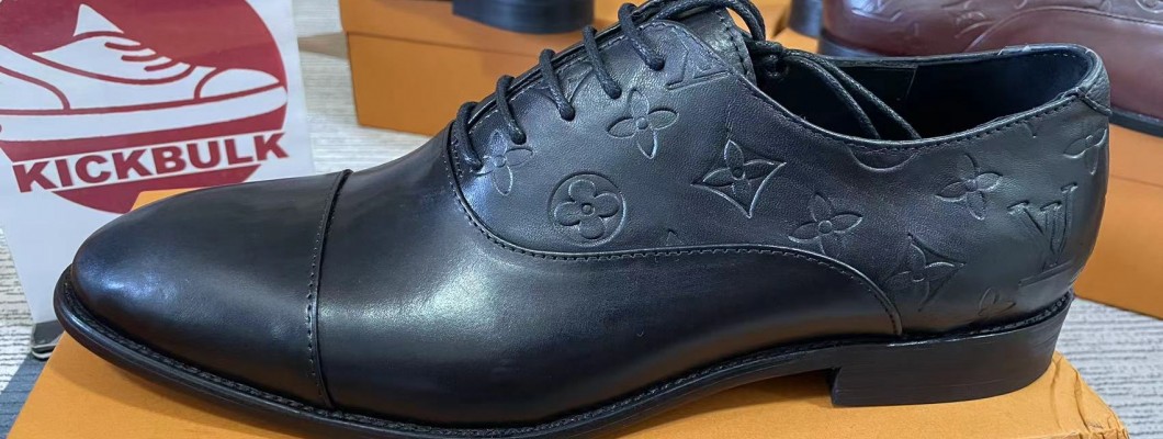 LV Black leather shoes custom made kickbulk luxury wholesale reviews