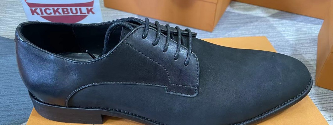 LV Black leather shoes custom made kickbulk luxury wholesale free shipping reviews