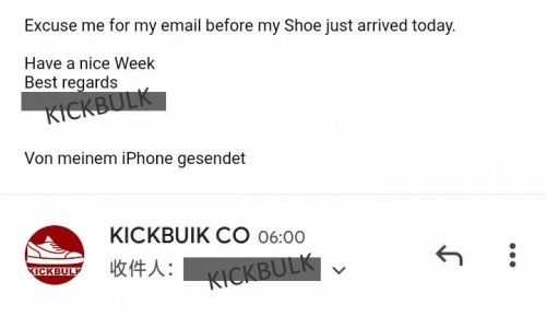 This friend from Europe is very patient kickbulk sneaker customer reviews