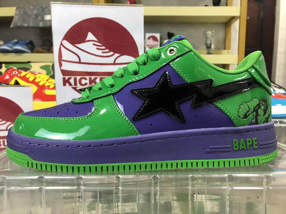 A Bathing Ape Bape Sta Low Green Sneaker 1173191904 9 - www.kickbulk.co