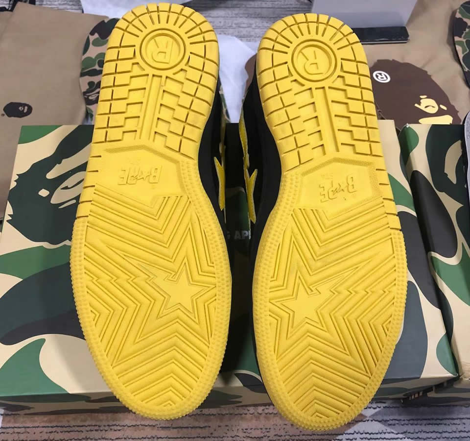 A Bathing Ape Bape Sta Low Black Yellow 1g701090005 10 - www.kickbulk.co