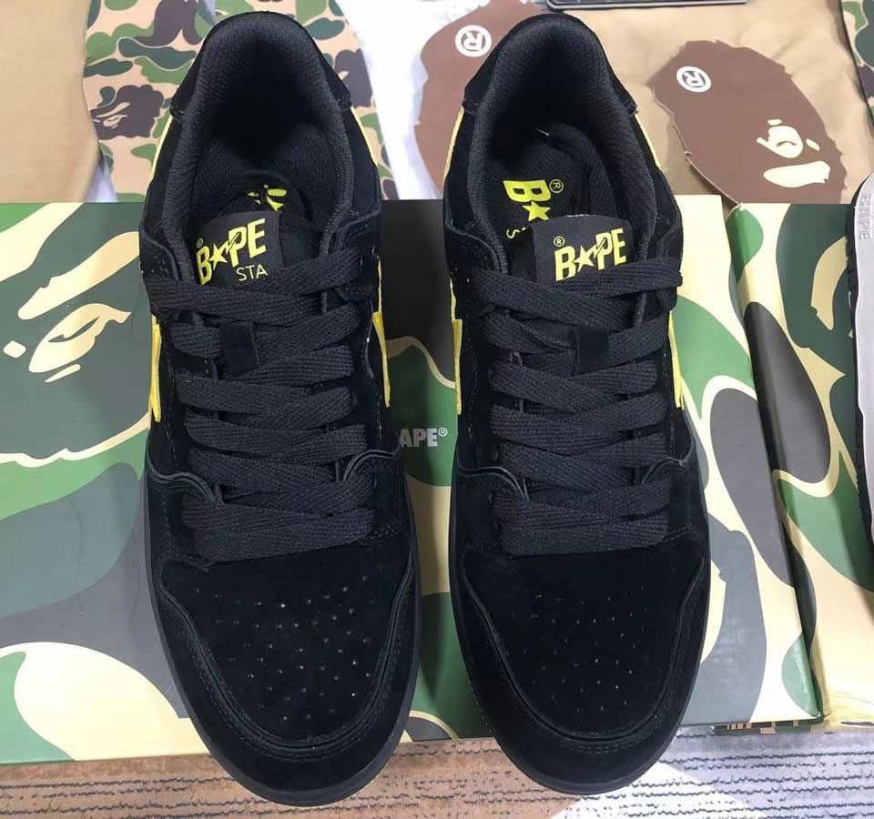 A Bathing Ape Bape Sta Low Black Yellow 1g701090005 2 - www.kickbulk.co