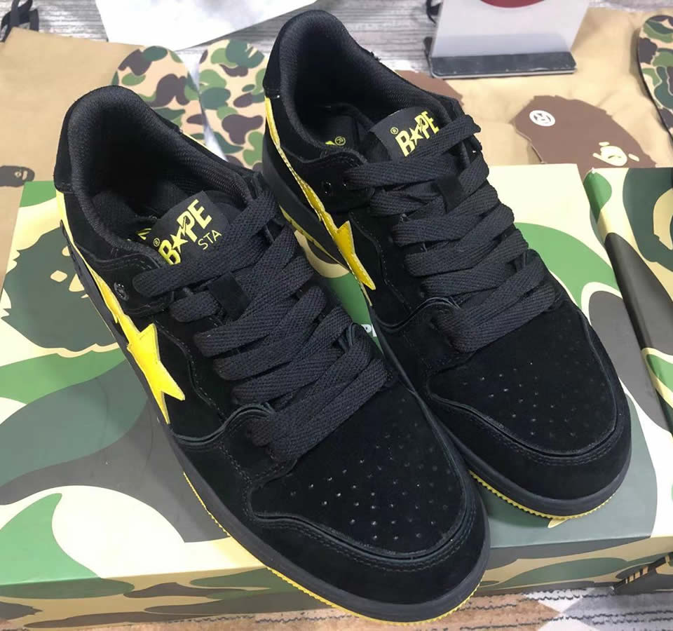 A Bathing Ape Bape Sta Low Black Yellow 1g701090005 4 - www.kickbulk.co