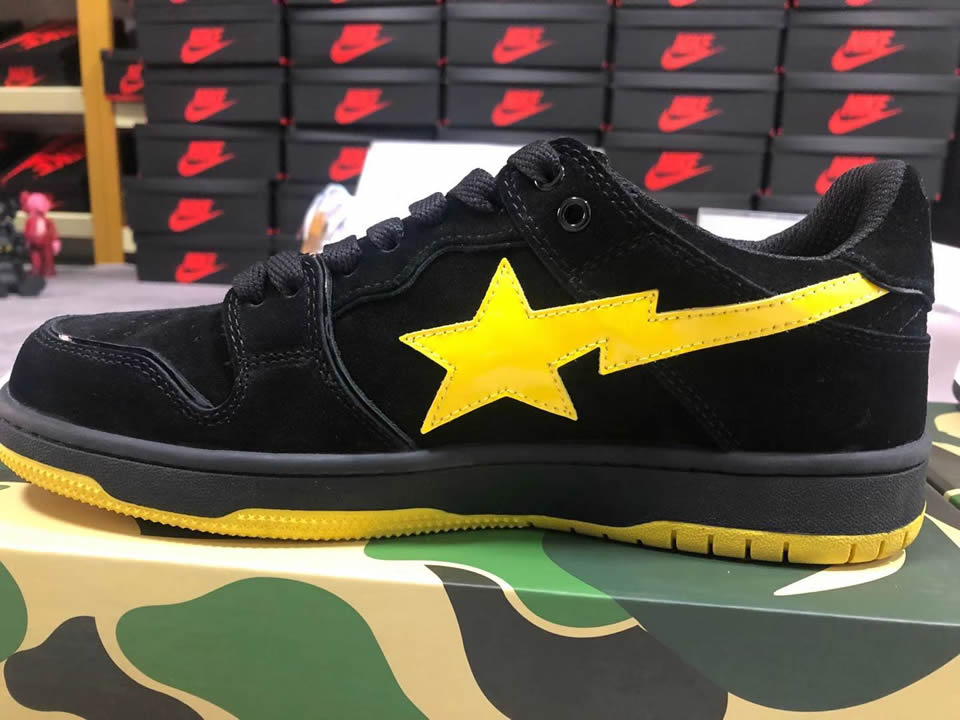 A Bathing Ape Bape Sta Low Black Yellow 1g701090005 7 - www.kickbulk.co